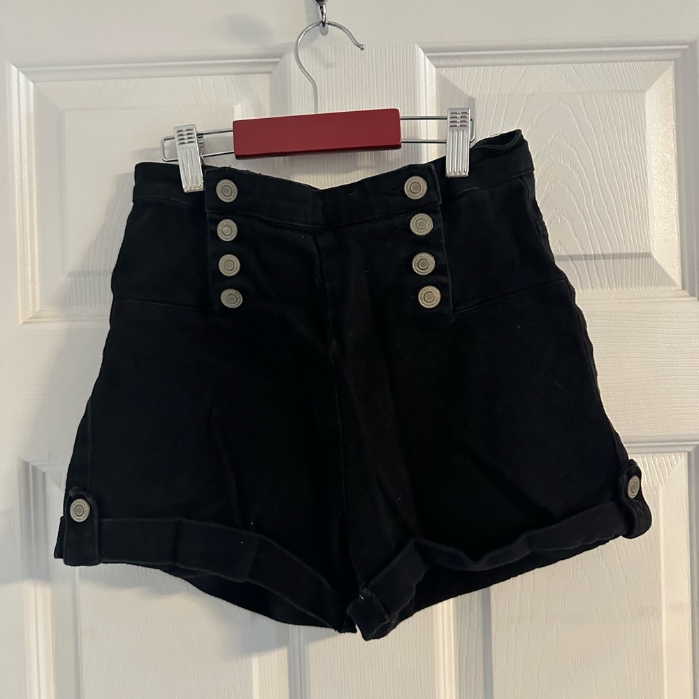 Black high waisted shorts